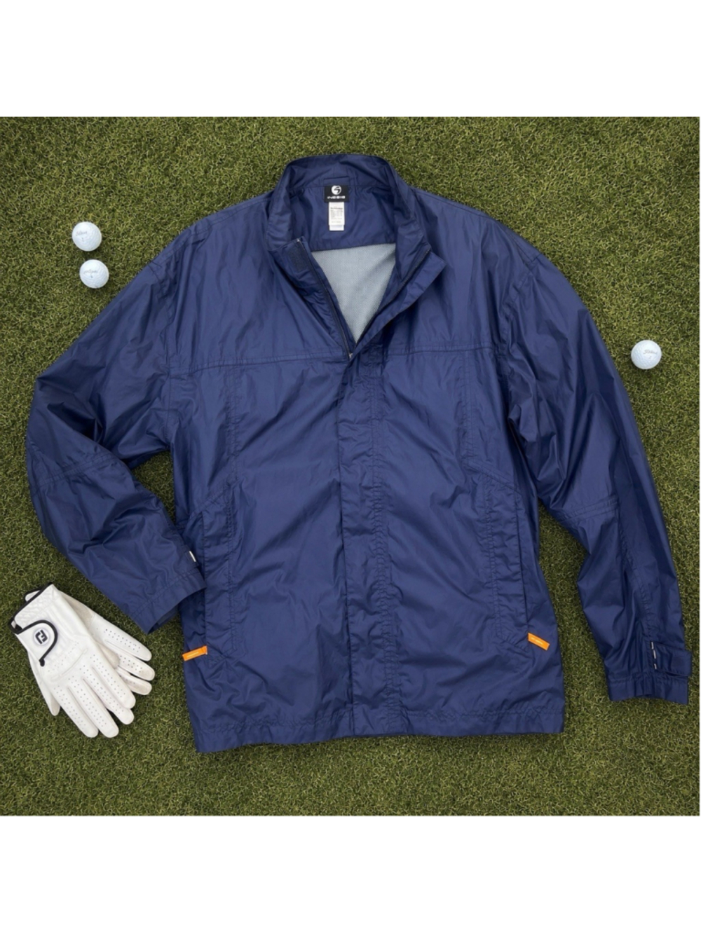 Inesis Novadry Golf Rain Jacket Men’s M Navy Waterproof Packable Windbreaker